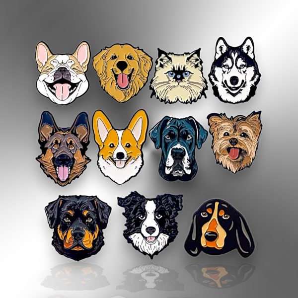 German Shepherd Alsation Dog Breed Enamel Lapel Pin Badge