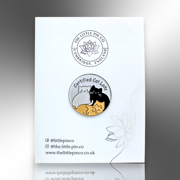 Certified Cat Lady Enamel Pin Badge