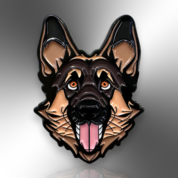 German Shepherd Alsation Dog Breed Enamel Lapel Pin Badge