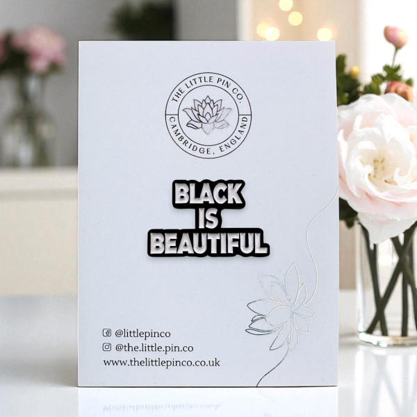 Black Is Beautiful Enamel Lapel Pin Badge, Birthday, Christmas, Friendship, Jewellery Gift Main 110 Black Is Beautiful Enamel Lapel Pin Badge