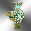 Ceramic Urn Vase Hard Enamel Pin Brooch